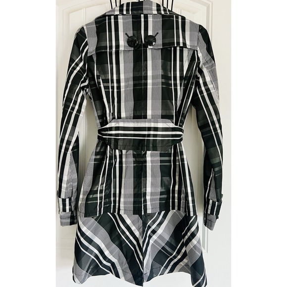 Black Rivet Women's Black White Plaid Jacket Size S (fits XS)‎ Rain Dress - Picture 11 of 16